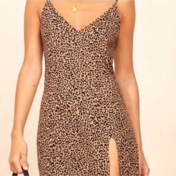 REFORMATION Cheetah Print Mini Dress--Size M - Picture 6 of 6
